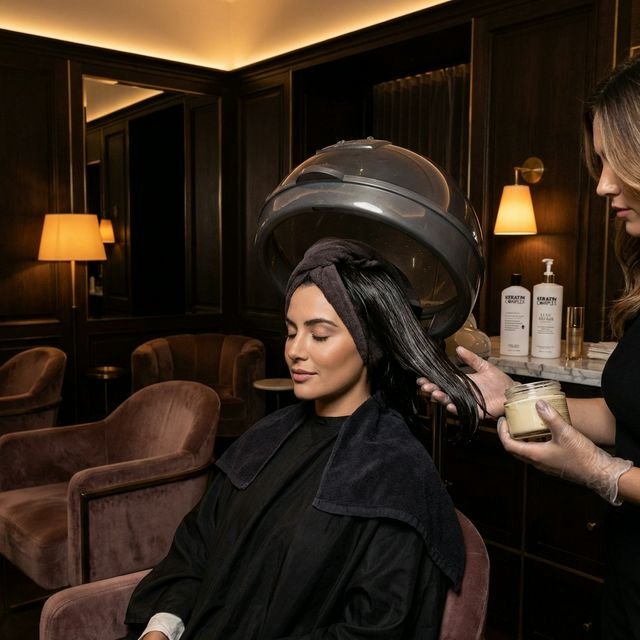 Tratamiento de keratina y reparación capilar en L'Éclat Studio Madrid